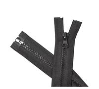 Poyuad 5# 10 Pezzi 40/50/60/70/80/90/100/120 cm Resina Singola Cerniera Aperta, Giacca per Abbigliamento, Cerniera per Piumino,Nero,70 cm