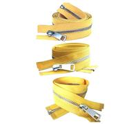Poyuad 5# 20/30/40/50/60/70/80cm Apertura Colorata Chiusura Automatica Chiusura Lampo in Metallo Accessori tascabili per Abbigliamento Fatti a Mano Fai-da-Te,Giallo