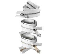 Poyuad 5# 20/30/40/50/60/70/80cm Apertura Colorata Chiusura Automatica Chiusura Lampo in Metallo Accessori tascabili per Abbigliamento Fatti a Mano Fai-da-Te,Grigio