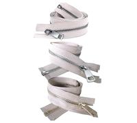 Poyuad 5# 20/30/40/50/60/70/80cm Apertura Colorata Chiusura Automatica Chiusura Lampo in Metallo Accessori tascabili per Abbigliamento Fatti a Mano Fai-da-Te,Beige