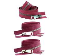 Poyuad 5# 20/30/40/50/60/70/80cm Apertura Colorata Chiusura Automatica Chiusura Lampo in Metallo Accessori tascabili per Abbigliamento Fatti a Mano Fai-da-Te,Vino Rosso