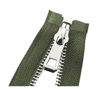 Poyuad 5# 35/45/55/65/75/85cm Chiusura Automatica Aperta Cerniera in Metallo Placcato Platino per Vestiti Scarpe Tasca Abbigliamento,Verde Militare,75 cm