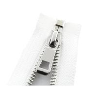 Poyuad 5# 35/45/55/65/75/85cm Chiusura Automatica Aperta Cerniera in Metallo Placcato Platino per Vestiti Scarpe Tasca Abbigliamento,Bianco,85 cm