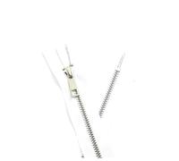 Poyuad 5# 5 Pezzi 15-30cm Cerniera in Metallo Denti Argento Lega di Titanio Y Denti Borsa Liscia Cerniera Accessori per Abbigliamento,Bianco,20 cm
