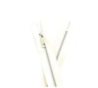 Poyuad 5# 5 Pezzi 15-30cm Cerniera in Metallo Denti Argento Lega di Titanio Y Denti Borsa Liscia Cerniera Accessori per Abbigliamento,Beige,20 cm