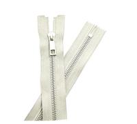 Poyuad 5# 5 Pezzi 15-30cm Cerniera in Metallo Denti Argento Lega di Titanio Y Denti Borsa Liscia Cerniera Accessori per Abbigliamento,Grigio,25 cm