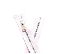 Poyuad 5# 5 Pezzi 15-30cm Cerniera in Metallo Denti Argento Lega di Titanio Y Denti Borsa Liscia Cerniera Accessori per Abbigliamento,Rosa,15 cm