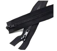 Poyuad 5#5 Pezzi 50/60/70/80/100/150/200cm Cerniera in Resina Doppio cursore Cerniera Aperta Adatta per Sacco a Pelo Abbigliamento Cucito,Nero,70 cm