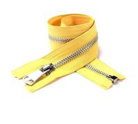 Poyuad 5#5 Pz 40/50/60/70/80 cm Apertura con Cerniera in Metallo Blocco Automatico per Accessori di Abbigliamento tascabili per Abbigliamento Artigianale Fai da Te,Giallo,70 cm