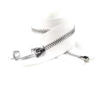 Poyuad 5#5 Pz 40/50/60/70/80 cm Apertura con Cerniera in Metallo Blocco Automatico per Accessori di Abbigliamento tascabili per Abbigliamento Artigianale Fai da Te,Bianco,70 cm