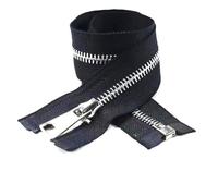 Poyuad 5#5 Pz 40/50/60/70/80 cm Apertura con Cerniera in Metallo Blocco Automatico per Accessori di Abbigliamento tascabili per Abbigliamento Artigianale Fai da Te,Nero,70 cm