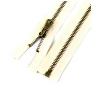 Poyuad 5#5 Pz 40/50/60/70/80 cm Bronzo Metallo Cerniera Cucito Giacca Cerniera Abbigliamento Accessori di Ricambio,Beige,5 Pezzi, 70 cm