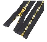 Poyuad 5#5 Pz 40/50/60/70/80 cm Bronzo Metallo Cerniera Cucito Giacca Cerniera Abbigliamento Accessori di Ricambio,Nero,5 Pezzi, 70 cm