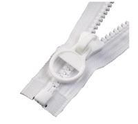 Poyuad 8# 5 Pezzi 60-300 cm Cerniera in Resina Cerniera Chiusa Tenda Sacco a Pelo Cerniera Lunga Accessori per Abbigliamento Cucito su Misura,Bianco,120 cm