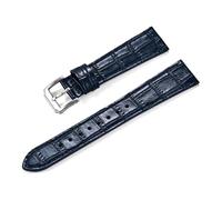 Poyuad Cinturino in pelle di bambù a sgancio rapido, largo 16-22 mm, un classico cinturino unisex con un esclusivo design strutturato.,Blu,20 millimetri