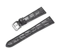 Poyuad Cinturino in pelle di bambù a sgancio rapido, largo 16-22 mm, un classico cinturino unisex con un esclusivo design strutturato.,Grigio,21 millimetri