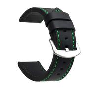 Poyuad Cinturino in pelle vintage lungo 22 cm, largo 18-24 mm, fibbia in acciaio inossidabile, resistente, unisex, adatto all'uso quotidiano.,22 millimetri