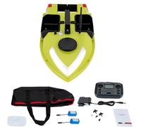 Poyujkyhr 600 m, barca per mangimi, telecomando da pesca, barca per esche da pesca, barca da 2 kg, 99 punti GPS, doppio motore, con GPS, luce notturna a LED, batteria da 5200 mAh, borsa per il