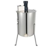 Poyujkyhr Centrifuga elettrica da 140 W, 4 telai per alveare, estrattore tangenziale in acciaio inox, velocità regolabile, fondo conico, estrattore di miele con beccuccio e coperchio