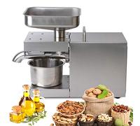 Poyujkyhr Pressa olio elettrica in acciaio inox 600 W, 45% di resa dell'olio, pressa a freddo/a caldo, mulino automatico dell'olio con filtro e vaschetta di raccolta, facile da pulire per la casa e