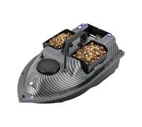 Poyujkyhr RC Barca per esche radiocomandata, 500 m, con doppio motore, 2 kg, GPS. 16 posizioni, impermeabile, batteria 2 x 5200 mAh, RC barca GPS e ritorno auto per fiume, lago, mare (grigio)