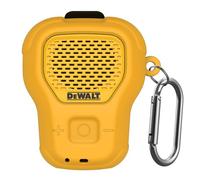 POZCIS Custodia in silicone per altoparlante Bluetooth Dewalt indossabile, piccola, leggera, antigraffio, portatile, con moschettone, set di accessori (arancione)