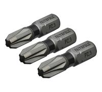 Faithfull - Punte per cacciavite a percussione Pozi PZ3 x 25 mm (3)