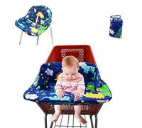Pozico Copertura 2-in-1 per Carrello della Spesa e Seggiolone - Fodera per Seggiolino Bambino - Lavabile in Lavatrice - Include Borsa da Viaggio - Morbida e Imbottita - Design Dinosauro Unisex