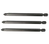 Faithfull Pozidriv S2 Power Screwdriver Bits Pz3 X 100Mm (Pack 3) Faisbpz3100