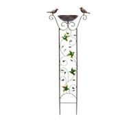 Pozioni di uccelli con traliccio da giardino, Bevande per uccelli per ciotola mortale in metallo all'esterno-2 in 1, Bevande per uccelli | Supporto per piccolo giardino, bagno per uccelli antichi per