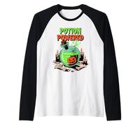 Pozioni Potion Alimentato Divertente Pozioni Magiche Halloween Maglia con Maniche Raglan