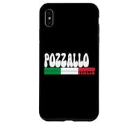 POZZALLO City Italia Vintage Bandiera Italia per gli amanti dei viaggi Custodia per iPhone XS Max