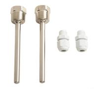 Pozzetti termometrici in acciaio inox con attacco a vite filettato G 1/2 per sensore di temperatura, manicotto di immersione tascabile pressione nominale PN40 max 40 bar (8 x 100 mm)