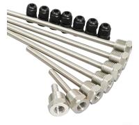Pozzetti termometrici in acciaio inox, filettatura G 1/2" per tasche a immersione del sensore di temperatura, accessori solari per sonda termopozzetto (8 x 250 mm)
