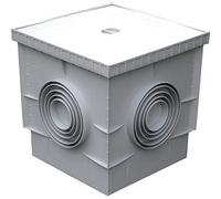 POZZETTO 55x55 550x550 CON COPERCHIO COLORE GRIGIO IN PPR 55 CM