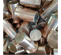 POZZETTO A MOLLA OTTONE LUCIDO Ø 11 MM Pozzetto antipolvere in ottone lucido con molla di ritorno per catenacci, aste di chiusura, paletti di serramenti e infissi in legno, alluminio, PVC, Ferro