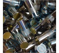 POZZETTO A MOLLA OTTONE NICHELATO Ø 14 MM Pozzetto antipolvere in ottone nichelato con molla di ritorno per catenacci, aste di chiusura, paletti di serramenti e infissi in legno, alluminio, PVC, Ferro
