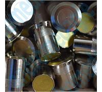 POZZETTO A MOLLA OTTONE NICHELATO Ø 22 MM Pozzetto antipolvere in ottone nichelato con molla di ritorno per catenacci, aste di chiusura, paletti di serramenti e infissi in legno, alluminio, PVC, Ferro