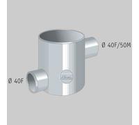 POZZETTO A PAVIMENTO 2 VIE BASSO 100-40 Tubi Raccordi Pvc Me Nicoll