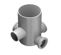 Pozzetto a pavimento Alto 4 vie Bonomini scarico 40 mm H 170 mm 6560RD17C2-R