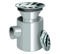 Pozzetto a pavimento basso 1 via grigliato tappo Ø100/40 NICOLL