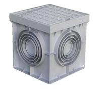 Pozzetto con coperchio 30x30 cm grigio Grigio