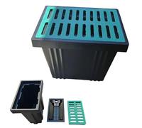 Pozzetto di raccolta, previene l'intasamento dei tubi, serbatoio di raccolta acqua per drenaggio, pozzetto di drenaggio senza fori preforati, per patio, rete fognaria comunale(L75xW45xH100cm)