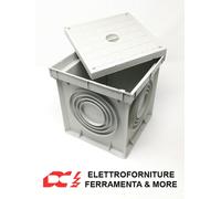 Pozzetto Elettrico PVC 20 x 20 Con Fondo x Cavi elettrici Coperchio Pedonabile