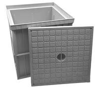 Pozzetto interro tipo pesante in PP completo di coperchio - cm 55x55 - Irritec