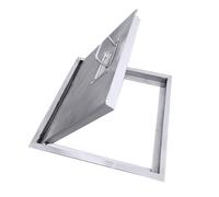 Pozzetto invisibile per pozzetti con manici, tombino quadrata in acciaio inossidabile, coperchio di accesso per fognature integrato per spazi di stoccaggio in cantina(60 * 60cm/23.6 * 23.6in)