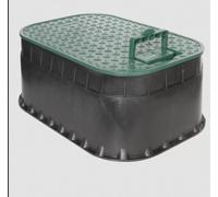 Pozzetto rettangolare Medio 113 NANO 43,8x30,7 H 17,6cm coperchio verde con man