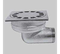 POZZETTO SIFOIDE SCARICO LATERALE 1'1/4 100x100 per pavimento Pilette Ottone