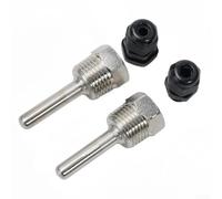 Pozzetto termico in acciaio inox, 2 pezzi, filettatura G 1/2 pollice per tasca a immersione per installazione sensore di temperatura i pressione PN40 (8 x 50 mm)