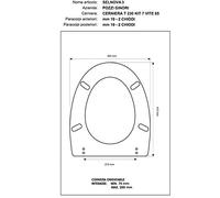 Pozzi Ginori 56760000 Pozzi Selnova 3 Sedile con Cerniere in Plastica, Bianco